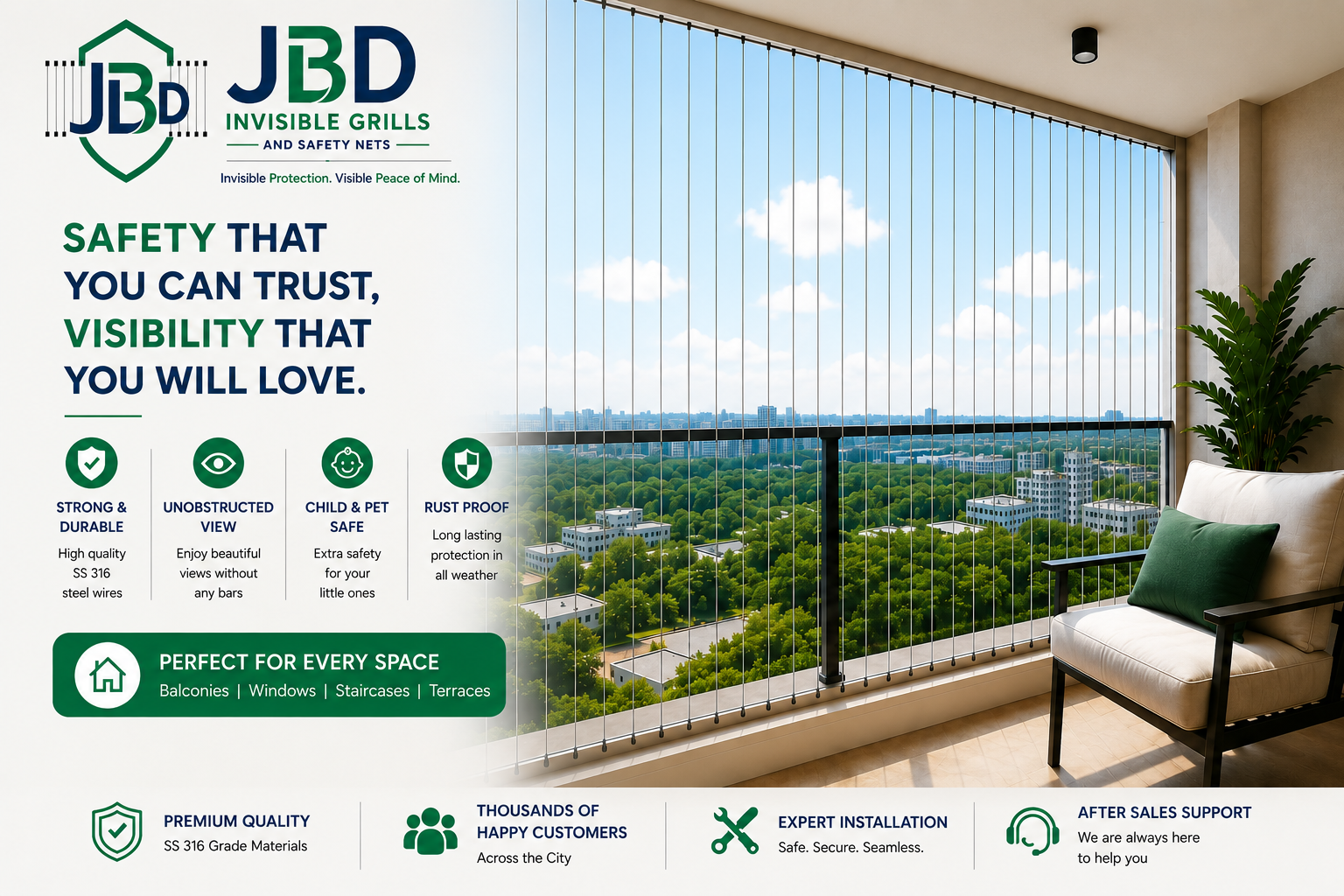 JBD Invisible Grills & Safety Nets &mdash; Slide 1